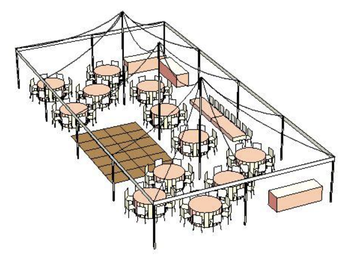 100 Guest Reception Seating - Big Tent Events