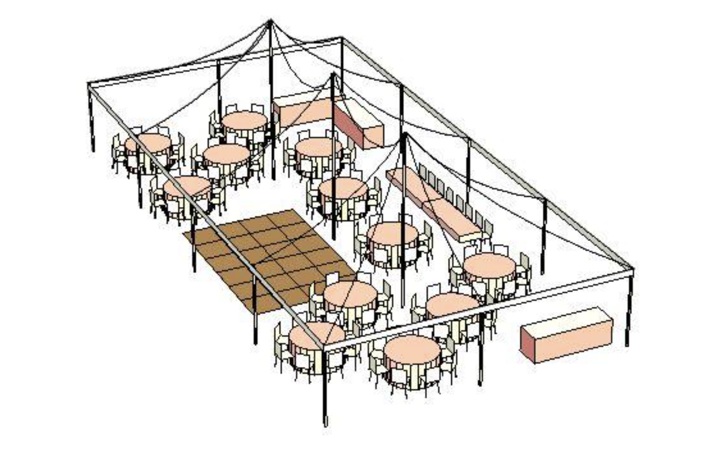 100 Guest Reception Seating - Big Tent Events