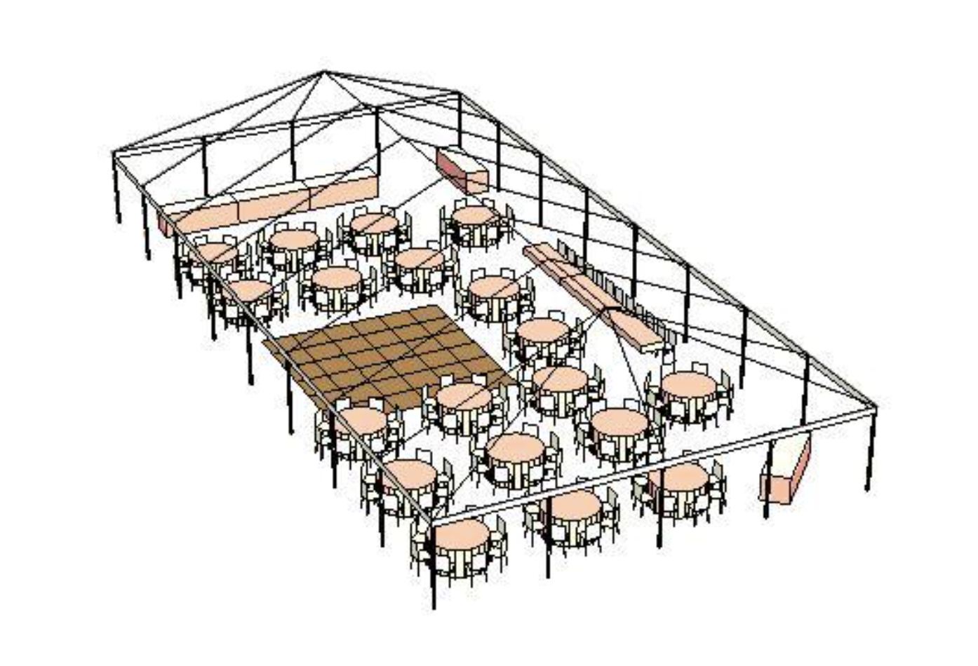 150 Guest Reception Seating - Big Tent Events